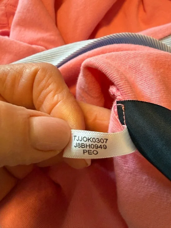 Tommy Hilfiger Pink Bow Hem Tie Front Top | Preppy Coastal M/L - Picture 4 of 4